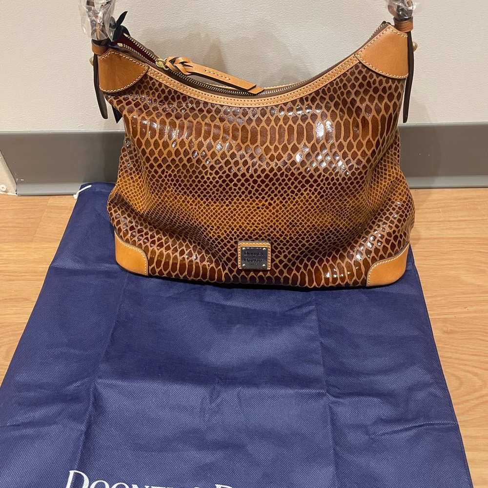 Dooney & Bourke Snakeskin Brown Erica purse & Wristlet
